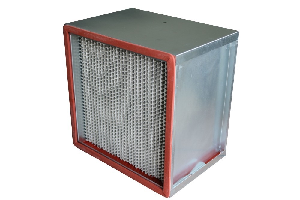 99% 0.3um plooide HEPA-Filter Aangepaste Grootte diep Op hoge temperatuur