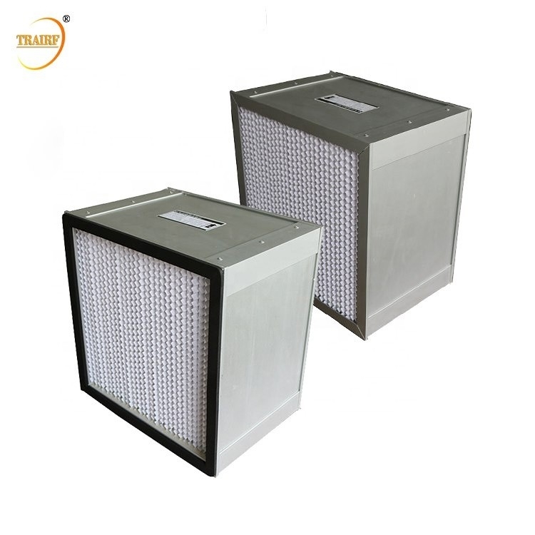 Het Comité van de fiberglas Diepe Plooi HEPA Filter Geplooide Luchtfilter met Aluminiumfoliescheiding