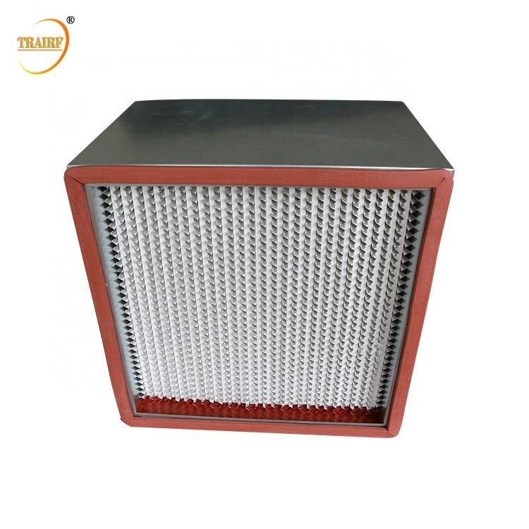 99.99% H13 plooide Laminaire Stroomhepa Filter diep Op hoge temperatuur