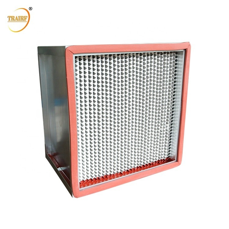 De schone Zaal HEPA Filter Op hoge temperatuur 220Pa van Filtratiesystemen