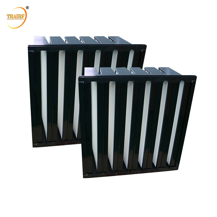 Industrieel Zig Zag -Geplooid Document V Bankfilter F8 F9 van de Luchtfilter Glasvezel