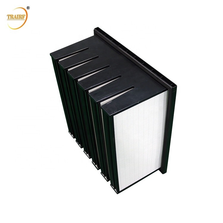 ABS Plastic het Glasmedia 24x24x12 V van Kadermicrofine de Luchtfilter van de Bankfilter HEPA