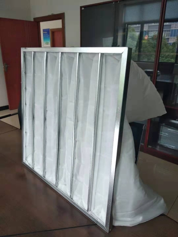 Gegalvaniseerde van de de Glasvezelzak van het Staalkader 95% de Filterlucht voor Commercieel Ventilatiesysteem
