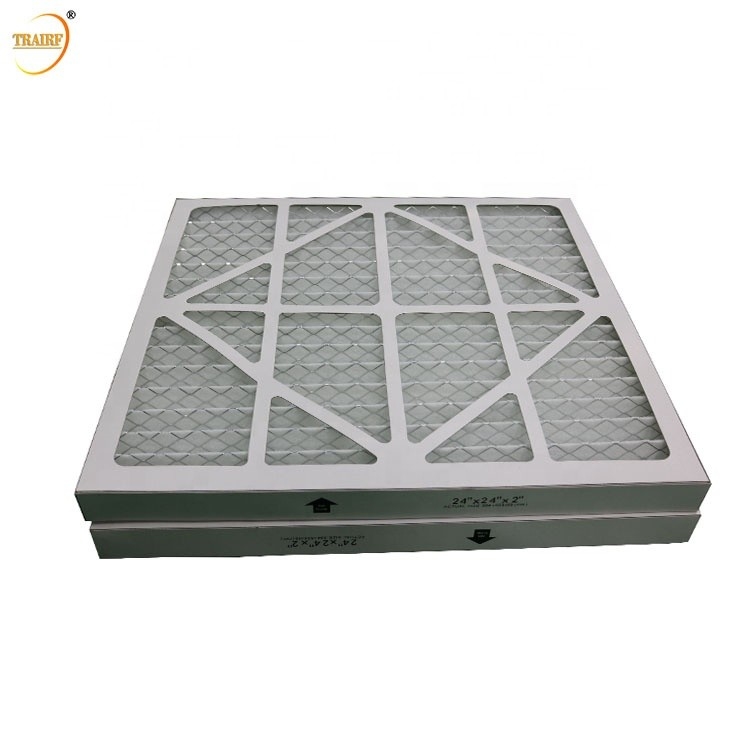 HVAC Geplooide Comité van de de Luchtfilter van het Kartonkader Pre de Filtratieklasse G3 G4 M5