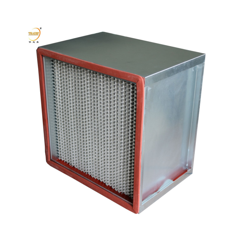 Industrie Hoge temperatuur HEPA-filter diep gevlegd hittebestendig voor ovenapparatuur