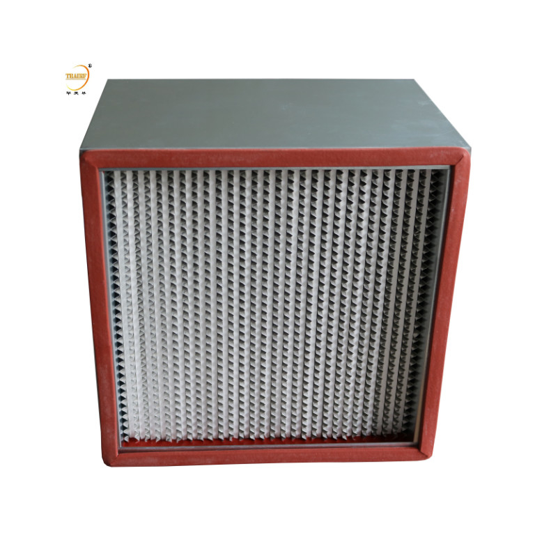 Industrie Hoge temperatuur HEPA-filter diep gevlegd hittebestendig voor ovenapparatuur