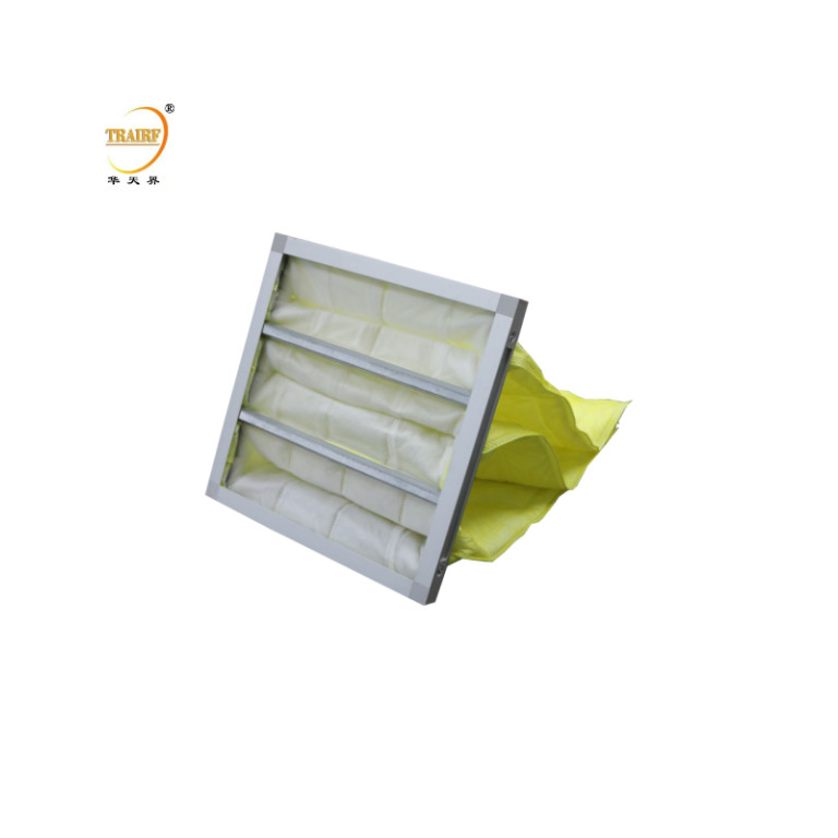 F5 Airfilter met middelmatig rendement zak zakfilter met gegalvaniseerd frame