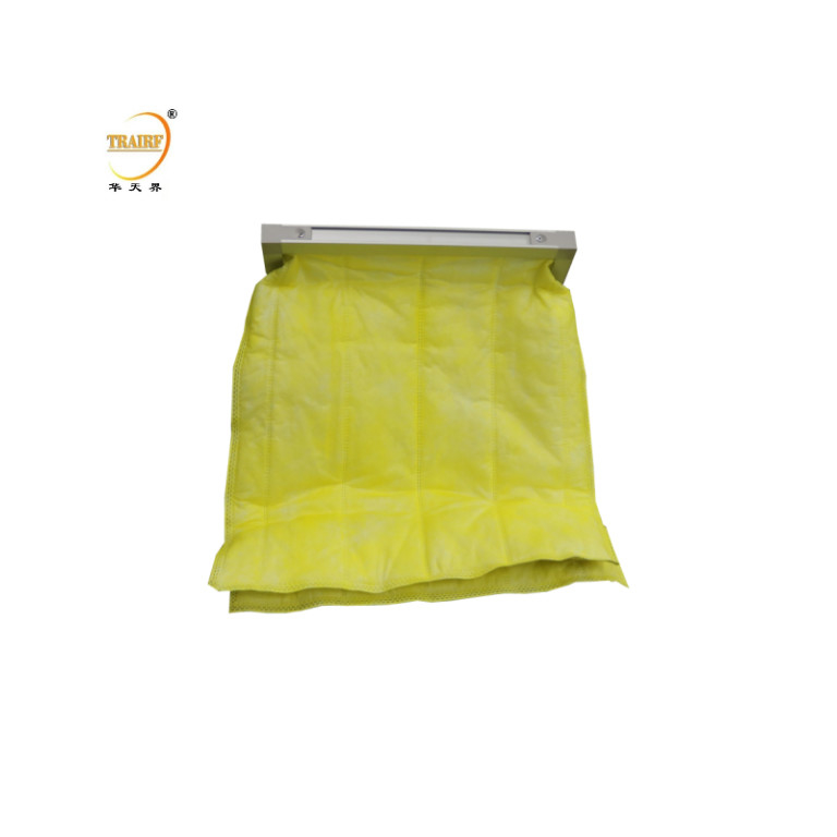 F5 Airfilter met middelmatig rendement zak zakfilter met gegalvaniseerd frame