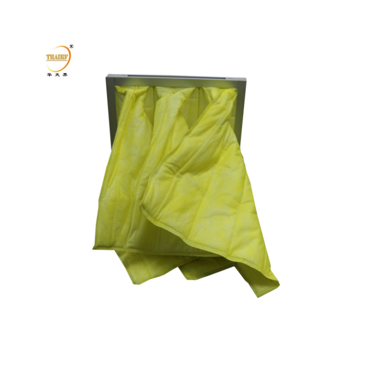 F5 Airfilter met middelmatig rendement zak zakfilter met gegalvaniseerd frame