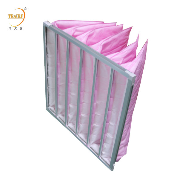 F8 Efficiëntie Pocket Air Filter Nieuw Composite Nonwoven Stof HVAC Pocket Filter