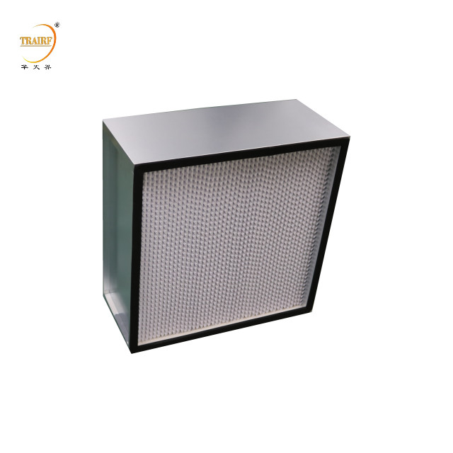 Cleamroom H13 H14 Hepafilter met diep pleat met roestvrij frame en papierseparator