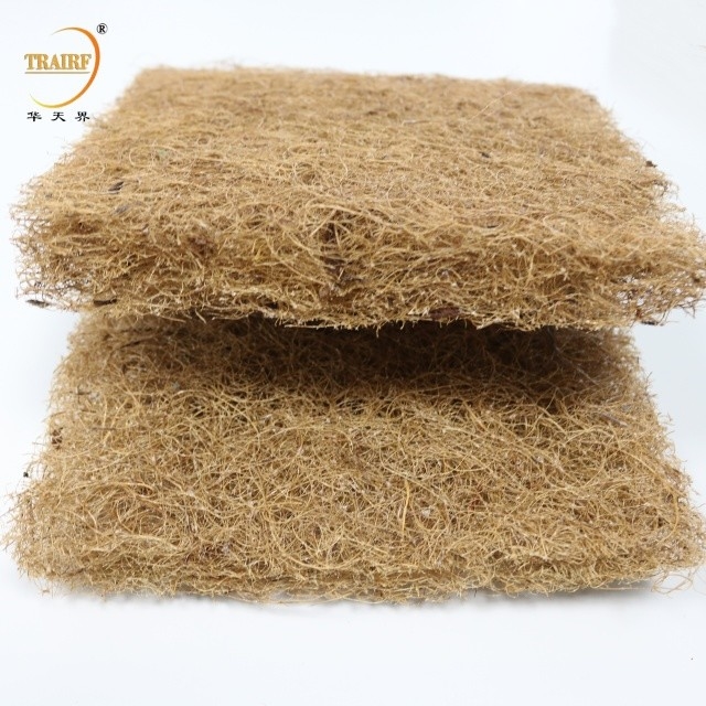Hoogwaardige geelbruine fabriek Kokosnoten Coir Air Filter Natuurproduct voor verfbooth sproeikamers
